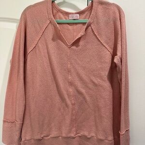 Pink Lily Waffle Top